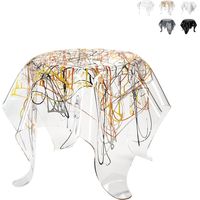 Table basse ronde 60 cm en plexiglas transparent Drappeggi - Transparent Multicolore
