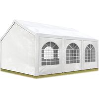 Tendone per feste 3x6 m Gazebo party per sagre, mercati PE 450 N bianco