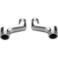 Paar Duscharmaturen mit Winkelstück, Messing-Winkel-Reduzierstück, verstellbarer Schwenkarm, Wandarmatur mit Winkelstück, 1/2"- und 3/4"-Versatz, Chrom A