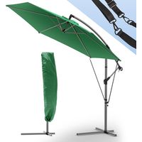 Vounot – Parasol déporté inclinable 3M – Toile en polyester 180g/m² – Inclinaison réglable et rotatif 360° – Housse de protection incluse – Vert
