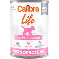 Calibra Dog Life Puppy Lata e pollo junior e riso 6x400gr