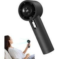 Ventilateur portable rechargeable, petit ventilateur de poche - Petit ventilateur portable rechargeable Ventilateur rapide avec affichage numérique, appareil de refroidissement silencieux, 100 vitess
