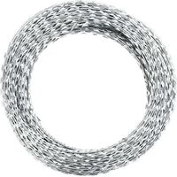 Fil de fer barbelé, fil de fer barbelé en accordéon, acier galvanisé, 100 m