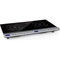 Klarstein – Plaque induction 3100W – 2 foyers avec réglage 10 niveaux – Surface en verre – Minuterie jusqu'à 180 min – Détection automatique de casserole