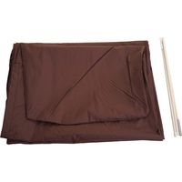 Copriombrellone copertura ombrellone ad arco protettiva HHG poliestere con cerniera 3x3m marrone