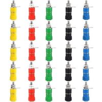 Connettore a banana da 4 mm, presa di sicurezza per altoparlanti, connettore femmina a morsetto da 4 mm, 5 colori