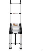 Échelle droite 6,2m aluminium antidérapante, 2 crochets inclus, pliage compact, capacité de charge max 150kg