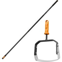 FISKARS ONECLICK Tête de désherbage push-pull 15 cm + poignée 161 cm