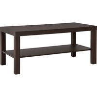 Tavolino da salotto rettangolare classico con ripiano portaoggetti in legno 90x45x44.5cm