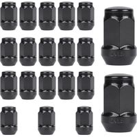 20 x Écrous de Roue M12 x 1,5 Écrou de Roue Fermé Cône 60°, Compatible avec Ford, Toyota, Hyundai, Kia, Mazda, Honda, BYD - Noir