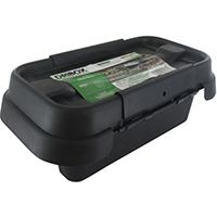 Wasserdichte Gehäuse Dribox für elektrische Anschlüsse im Außenbereich. Schutzart IP55. Maße 200 x 90 x 90 mm. Schwarzer Behälter