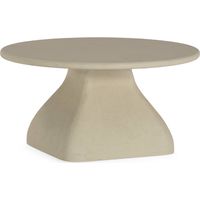 Table basse ronde en bois gris sculpturale - gris