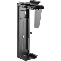 Support Boîtier PC Universel Rotation 360° Montage sous Bureau Accroche réglable Soutien Ordinateur Réhausseur PC Gamer Fixe Noir