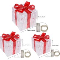 Coffret cadeau de Noël avec décorations lumineuses et ensemble de trois pièces pour la Saint-Valentin