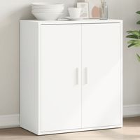 Vidaxl – Buffet blanc 60x31x70 cm en bois d'ingénierie – Résistant à l'humidité – Grand espace de rangement – Design moderne
