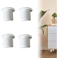 Pieds Réglables SANDY pour Meubles et Canapés – 45-70 mm, Blanc, Lot de 4 – Cuisine, Salon, Salle de Bain