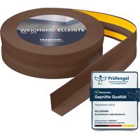 HOLZBRINK Weichsockelleiste selbstklebend PVC 32x23mm, 50 m (2x25m) Küchenleiste Arbeitsplatte Abschlussleiste selbstklebend für Badezimmer Farbe: Schokolade