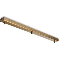 Rosone rettangolare multicavo in ferro bronzato 3 fori H.3 - L.70 x 5