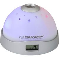 Northix Tischuhr mit weißem LED-Projektor 9,8x6,4 cm