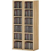 Mobili Porta CD 204 CD Legno Ripiani Regolabili, 21x22,5x88,5 cm, Rovere