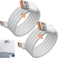 2 Pièces 120W Câble USB C pour Xiaomi (1,5M), Type C Charge Rapide, Chargeur Turbo Rapide, pour Xiaomi 17/17 Pro/15Ultra/14/14T Pro/14T/13 Lite Redmi K80 Note 14/14Pro/13 POCO F8/F7/X6 Black Shark