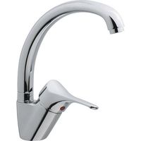 Mezclador monomando para fregadero 258x194 mm de latón cromado con boca giratoria - Cisal Mito