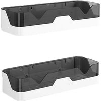 Plank Badkamer - Autoadhésif Sans Perçage - En Plastique PP - Double Niveau Avec Séparation Amovible - Résistant À L Humidité - 2 Pièces