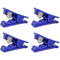 Pack of 4 Plastic Pipe Cutter, Economical Rubber Pipe Cutter for Silicone PVC PU Nylon Tube, Up to 12mm OD, Blue