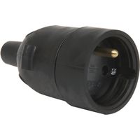 DEBFLEX - FICHE FEMELLE ETANCHE 2P+T 16A DROITE NOIR - 713590