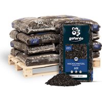 Galamio Holzhackschnitzel Schwarz 60l x 12 Sack 720l 12er