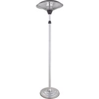 Chauffage Extérieur avec Socle Koel Silver 2000W 2 Puissances Anti-Basculement IP34 (200xØ60x60cm)