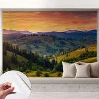 Papier peint autocollant avec imprimé pour décoration intérieure pour rénovation a motif Paysage de montagne 208x146 cm