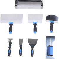 GARRYFIZH Set spatules placo – Raclettes, taloche, bac 14″ – Pour bandes et peinture