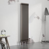 Warmehaus Traditional Radiator Raw Metal 1800x382mm Triple Column