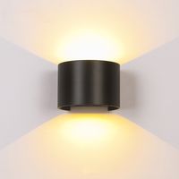 12W Apliques De Pared Led Moderna Lámpara De Pared Creativa Lámpara Simple Blanco Cálido Para Corredor Negro