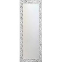 Specchio da parete con cornice in legno Yuma 40 - Bianco