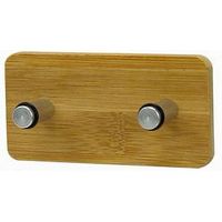 Appendiabiti Appendino Parete Metallo Legno 2 Posti Ganci Giacche Vestiti 79545
