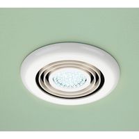 HiB Turbo White Bathroom Inline Extractor Fan with Cool White LED Light - 32200