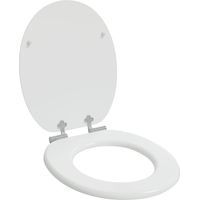 vidaXL Siège de toilette à fermeture douce Blanc 44 x 38 cm
