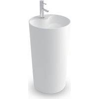 Ambra Collection – Standwaschbecken, Säule aus Mineralwerkstoff 45 cm – Bianca