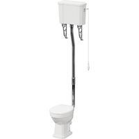 Windsor Traditional Toilet Pan and High Level Cistern with Soft Close Toilet Seat