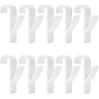 Ganchos para radiadores de toallas, 10 unidades de toalleros para radiadores, ganchos para radiadores de plástico blanco, ganchos para radiadores para toalleros calefactables en el baño y la co