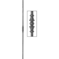 Barreau rond lisse ø14mm et hauteur 1000mm en fer forgé avec un motif - DECO FER FORGE