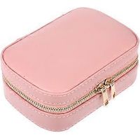Boîte à bijoux en cuir PU pour voyage, idéale pour transporter colliers et boucles d'oreilles. Petit organisateur de bijoux portable.