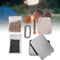 Kit de Survie Camping avec Silex et Tige d'Allumage pour Randonnée