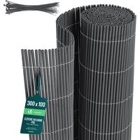 Clôture en canisse PVC 100x300cm Anthracite