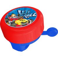Campanello Disney Mickey Mouse per bicicletta da bambino in metallo con corpo e leva in plastica, colore azzurro