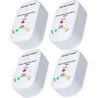 NEMAXX® M10 Mini CO-Warnmelder 4er Set - Kohlenmonoxidmelder für Innenräume mit integrierter Batterie, elektrochemischem Sensor, 10 Jahre Produktlebensdauer, 85 dB Alarm, Test/Silence, EN 50291-1