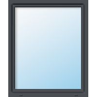 Uw 0,9 W/m²K FENSTER PVC, 3-fach Isolierglas, weiss/titan, 1-flügelig, Dreh/Kipp, 100 x 100 cm, DIN links