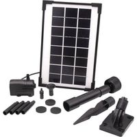 Pompa fontana - UBBINK - SolarMax 250 - Portata 200 l/h - Pannello solare 6V 160mA - Getti vulcanici & campana